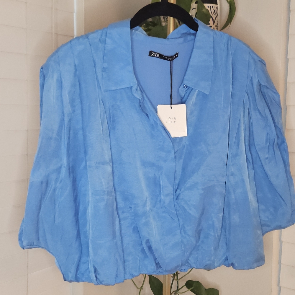 Zara Blue Women's Top